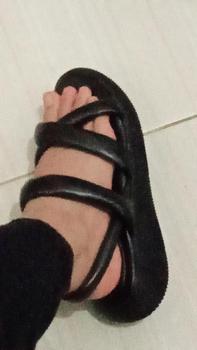 Product Review of LAPEPA YUK - Sepatu Sandal Wanita Wedges VIVIAN Model Silang dua Tali Strap Belakang Hak Tinggi Sole 3 cm Spatu Sendal Gunung Cewek  Size 36 37 38 39 40 41 Warna Hitam Black Kekinian Premium Terbaru Shoes Ori Original Mall Official Store Promo from s**🧿 1