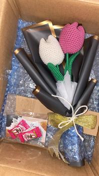 Product Review of Custom Buket Bunga Rajut 2 Tulip | Crochet Flower Bouquet from t**a 0