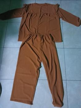 Product Review of Reva One Set Stelan Wanita Crinkle Airflow Muslim Celana Setelan Baju Atasan Kancing baju  Panjang from N**🐣 0