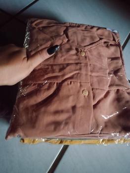 Product Review of Reva One Set Stelan Wanita Crinkle Airflow Muslim Celana Setelan Baju Atasan Kancing baju  Panjang from g**r 1