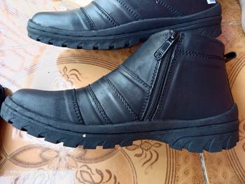Product Review of Sepatu Boot Touring pria bahan kulit asli warna hitam resleting samping Boots Hitam from A**a 0