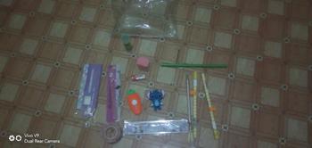 Product Review of Pouch Set alat tulis viral alat-alat sekolah aesthetic Pulpen pensil penggaris dll Penghapus Rautan Stationery from ** 𝐙**𝑎 ໋** 0