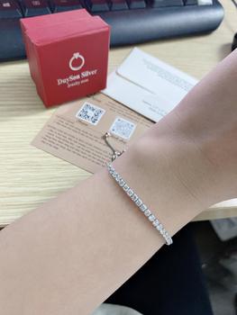 Product Review of Lắc tay bạc Ý 925 mạ vàng trắng kiểu dáng dây rút DUYSON SILVER, vòng tay nữ bạc xi kim đính đá CZ 5A  cao cấp [LTXK2] from J**e T**h T** 1