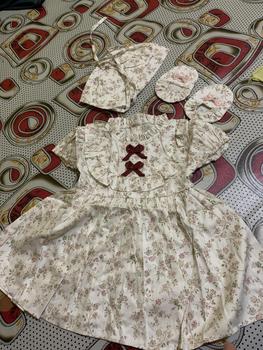 Product Review of Dress bayi 0 6 12 bulan set sepatu bandana / bonnet Setelan Baju bayi Perempuan Katun Pakaian anak Cewek from A**g F**n 0