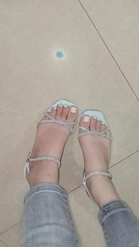 Product Review of Sandal quai mảnh cao gót 5cm quai đính đá from m**n 1