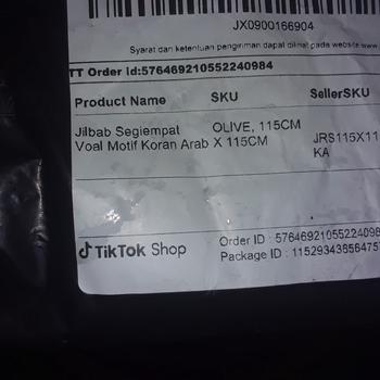 Product Review of Jilbab Segiempat Voal Motif Koran Arab Voal Premium hijab from 𝓧**᭡ 0