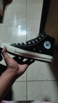 Product Review of Ventela Ethnic High Black Natural Sepatu Sneakers Pria (Siluet 70s) Canvas Shoes Casual from A**🐲 1