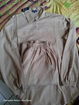 Product Review of Rumi One Set - Baju One Set Waffle Knit Atasan dan Celana || by ghaisanboutique Kulot Muslim from 𝕄**𝕒 2