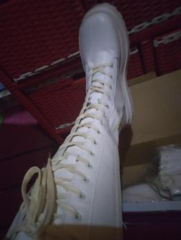 Product Review of PINKEY P052 Sepatu Boots Wanita Sepatu Martin Tinggi Sebetis Shoes from S**a 1