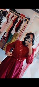 Product Review of Nikita Dress Queenbee Fashion Gamis Muslim Wanita Pesta Kondangan Bridesmaid Wisuda Brukat Tile Bordir Motif Payet Mutiara from L**a 1