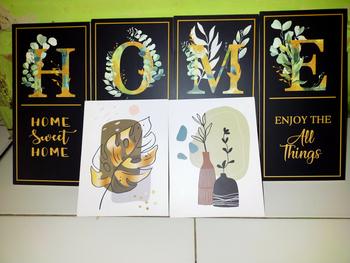 Product Review of Set Hiasan Dinding Minimalis Dapat 4 Panel Pajangan Dinding - SETHOME02 from L**a F**i 0