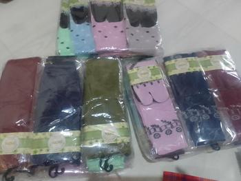 Product Review of Lusinan kaus kaki muslimah motif Kiri Kanan panjang L sebetis / kaos kaki jempol / kaos kaki wanita muslimah dewasa / nylon spandek 100% / kaos kaki tawaf umroh Coklat dan banyak warna from R**h 0
