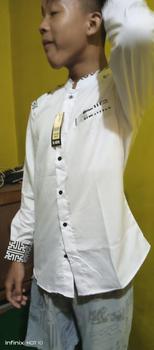 Product Review of Baju Koko El Rumi Araseo Lengan Panjang Kombinasi Batik Putih Kain Katun - Pria, Muslim from c**a 1