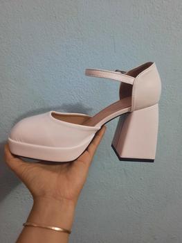 Product Review of (Phúc Minh) GIẦY Cao Gót Nữ Bít Hậu Trơn Chất Liệu Da Mờ Mũi Vuông 10 phân (Phom rộng) Shoes giàycaogót DéP giay cuoi bup Women giay  7 from M** K** ** v** K** ** 1