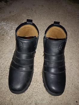 Product Review of Sepatu Boot Touring pria bahan kulit asli warna hitam resleting samping Boots Hitam from r**a 0