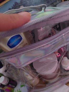 Product Review of Tas Kosmetik Anti Air/Tas Kosmetik Washbag / Tas Alat MakeUp / Cosmetic Bag Organizer / Tas Make Up Wanita/Tas Kosmetik Travel Transparan /Cosmetic Cube Transparent Clear PVC Toiletries Wash Bag /Pouch Kosmetik from A**m 0