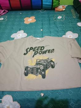 Product Review of OLIVE CROP TOP T-SHIRT COTTON COMBED Baju Atasan  Kaos  Wanita from n**n 0
