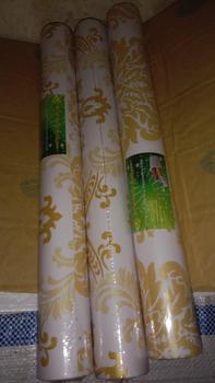 Product Review of BATIK GOLD Wallpaper Dinding Dekorasi Rumah panjang 10 meter lebar 45 cm from ** 0