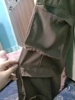 Product Review of SIVALI Bonnie Cargo Pants - Highwaist Loose Cargo - Celana Kargo Wanita - Baggy Pants Panjang Polyester Kulot Casual Hitam Kantor Kantor Formal Kerja Kerja Kerja Basic Karet from 🎀**🍓 3