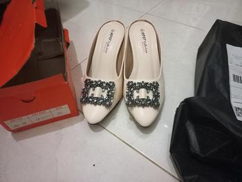 Product Review of HMF Yuiko High Heels Mules Wanita 7 cm AR08 from N**a L**a 1