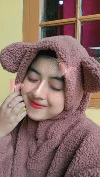 Product Review of Sweater Hoodie Crope V Bear Sherpa Bulu Domba Fit Wanita Tebal Oversize Cream from U**3 2