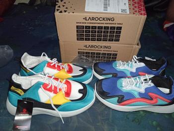 Product Review of Larocking - Zavyr Biru Kuning | Sepatu Sneakers Running Gym Shoes Abu Outdoor from R**A 1