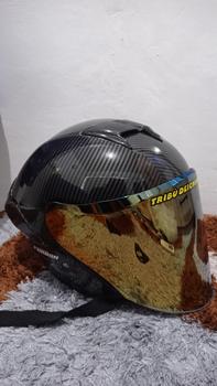 Product Review of Kaca Helm JITSU JS1 Visor Helmet FLAT venom open jitsu jsone flat tebal nyaman JS ONE iridium byThree Maestro tm2 Motorcycle from ** 1