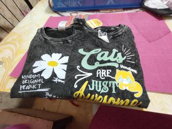 Product Review of Vendom Kids Baju Kaos Anak Washet Laki-Laki / Perempuan Unisex Umur 1-12 Tahun Bahan Cotton 30S Katun Santai Polos Hitam from d**a y**a 0