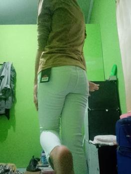 Product Review of Celana Pinggang Karet Jeans Wanita Panjang Kekinan Original Produk Denima from e**o 2