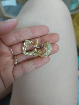 Product Review of Khuyên tai vuông 2 lớp cá tính (KT0101) from M**i 1
