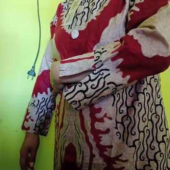 Product Review of Tunik Kancing terbaru modern dress, Pakaian muslim wanita lengan panjang tunik batik Katun Nyaman from H**6 0
