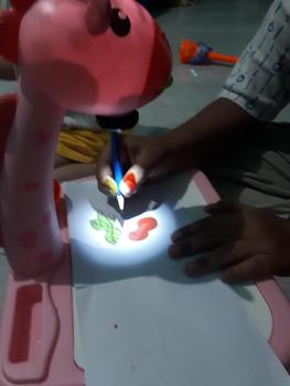 Product Review of Meja Belajar Projector Painting Meja menggambar Anak Mainan Furniture Edukasi Melukis Mewarnai Anak SPEEDS 025-3 from S**A 0