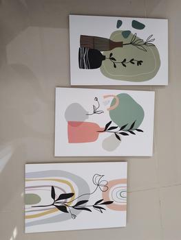 Product Review of Set Hiasan Dinding Abstrak Dapat 3 Panel Walldecor - SETABSTRAK-07 from U**h 0