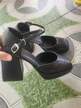 Product Review of (Phúc Minh) GIẦY Cao Gót Nữ Bít Hậu Trơn Chất Liệu Da Mờ Mũi Vuông 10 phân (Phom rộng) Shoes giàycaogót DéP giay cuoi bup Women giay  7 from đ**y 1