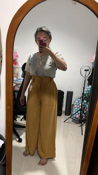 Product Review of Celana Highwaist Pants flowly ( vintage dark academia ) from p**🌴 0