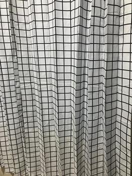 Product Review of tirai Gorden Plisket Katun Polymicro Terbaru Motif Kotak-Kotak dengan Dekorasi Menarik Dekorasi Pintu Jendela Biru minimalis murah kawat white hordeng plimickro Curtain abu aesthetic from P**a M**a 1