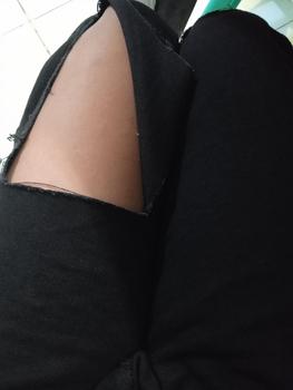 Product Review of Celana jeans wanita SOBEK ripped jins denim highwaist murah cewek cullote cutbray Korean style from i**h 0