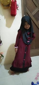 Product Review of gamis anak perempuan polka gamis syari maxi plan original from R**Y S** M**I 1