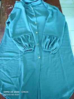 Product Review of ADELA Kemeja Tunik Crinkle Airflow by Sabilakiyowo Muslim Nyaman Panjang Atasan Kancing from B**a R**a 0