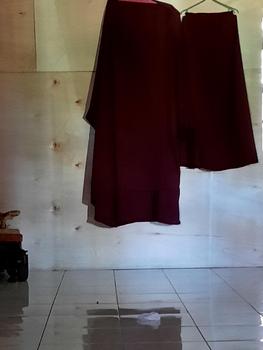 Product Review of French Khimar tangan Renda syari Bahan Wolfis Malebbii Wardrobe hitam jilbab muslim  panjang  karet instan from I**m 0