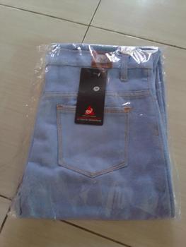 Product Review of HTM - Hight waist Loose Jeans Hangover Celana Panjang Jeans Wanita Jumbo Bawahan from D**h 2