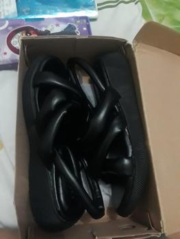 Product Review of LAPEPA YUK - Sepatu Sandal Wanita Wedges VIVIAN Model Silang dua Tali Strap Belakang Hak Tinggi Sole 3 cm Spatu Sendal Gunung Cewek  Size 36 37 38 39 40 41 Warna Hitam Black Kekinian Premium Terbaru Shoes Ori Original Mall Official Store Promo from M**I 0