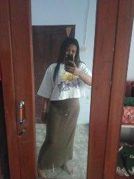 Product Review of OLIVE CROP TOP T-SHIRT COTTON COMBED Baju Atasan  Kaos  Wanita from m**a 0