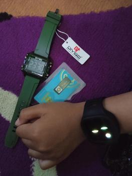 Product Review of Jam Tangan Wanita DIVIGO DV-2110 Transparan Original Digital Kotak Strab Rubber Tahan Air Digital Besi Stainless from E** S**0 0