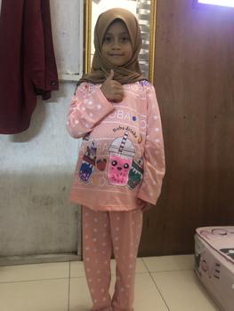 Product Review of FN - SETELAN PIYAMA DAN BAJU TIDUR ANAK CEWEK/PEREMPUAN ABG JUMBO TANGGUNG MOTIF BOBA BUBBLE UKURAN 1-12 TAHUN from S**a 0