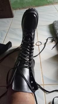 Product Review of PINKEY P052 Sepatu Boots Wanita Sepatu Martin Tinggi Sebetis Shoes from Y**9 0
