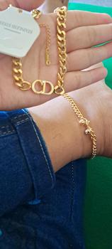 Product Review of Kalung Rantai Titan Model CD Tersedia Warna Rose Gold, Gold dan Silver Anti karat Aksesoris Elegan Titanium Asesoris Wanita from L** G**R 1
