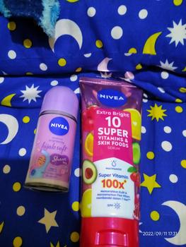 Product Review of NIVEA Body Care Package - Extra Bright 10 Super Vitamins + Shaveless Deodorant - Mampu  Mencerahkan Ketiak dan Melembutkan Kulit from c**n 2