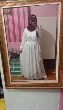 Product Review of Gamis Terbaru Baju Gamis Kekinian Gamis Remaja Terbaru Gamis Dewasaah Gamis Kekinian Terbaru 2022 Muslim Crinkle Airflow Dress Fit from T**i 0