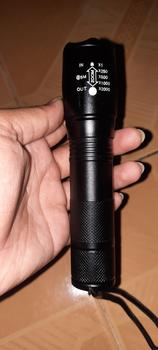 Product Review of Senter Super Terang Waterproof LED Rechargeable Baterai Tactical Anti Air Lampu SWAT Zoom Murah Free Charger from e**a 1